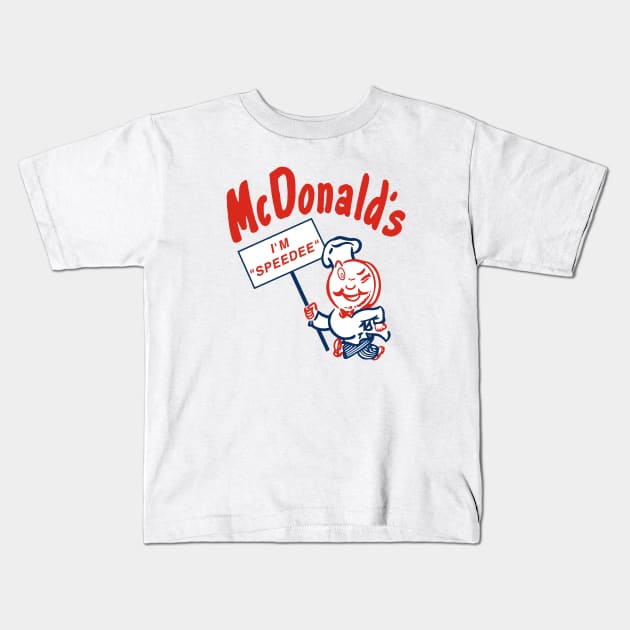 McDonald's original mascot. Speedee Kids T-Shirt by fiercewoman101